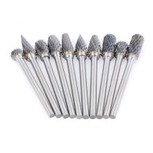 Rotary Carving Burrs Cutter Tungsten Steel Cut Die Grinder Burrs Set with 1/8"(3mm) Shank Drill Bit